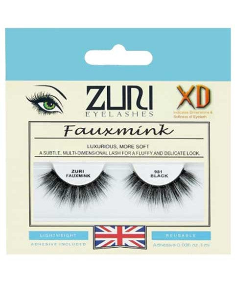 ZURI FAUXMINK EYELASHES 981 BLACK Eye Makeup Asetena Pa
