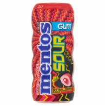 Mentos Gum Sour Strawberry Bottle 10x30g