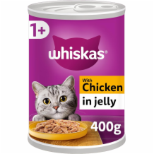 Whiskas + Cat Tin With Chicken In Jelly 12x400g