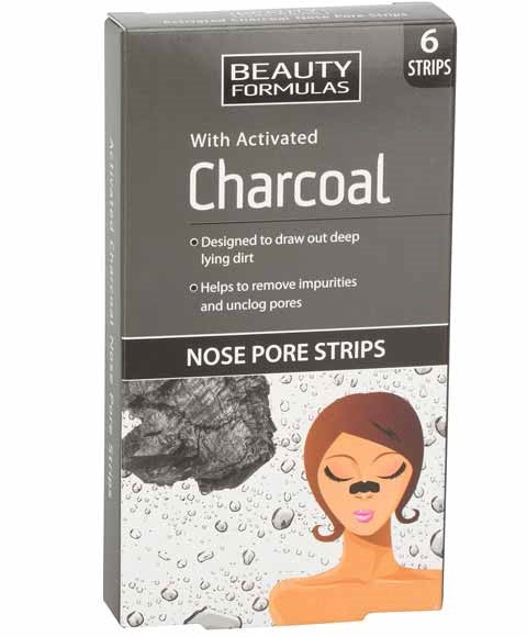 CHARCOAL NOSE PORE STRIPS Color 6 Strips Skin Wash Asetena Pa
