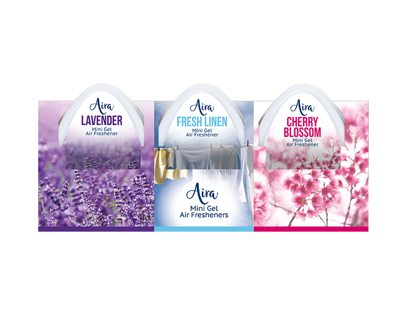Mini Gel Air Fresheners 1x3PK