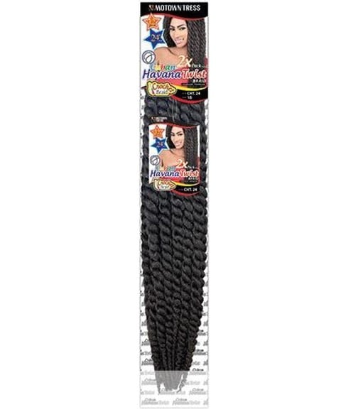 MOTOWN TRESS SYN CHT 24 CUBAN 2 X HAVANA TWIST BRAID 24 Color T1B/118 Hair for Braid Extensions Asetena Pa