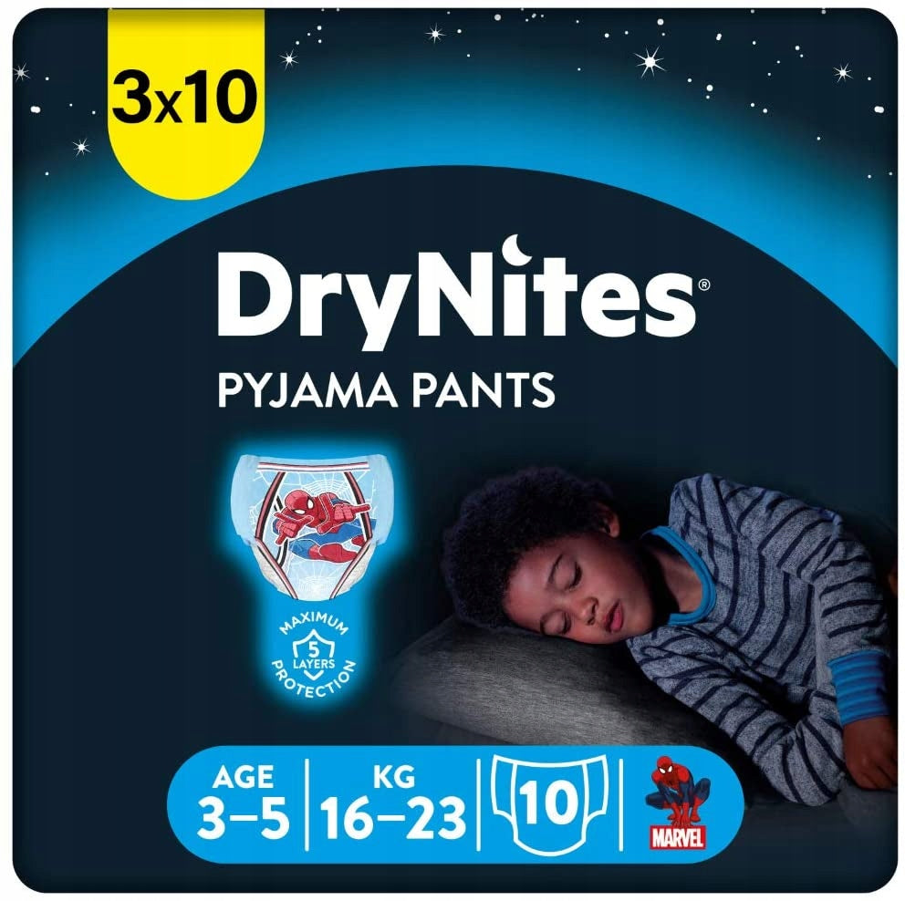 Huggies Drynites -7 Boy 3x10's