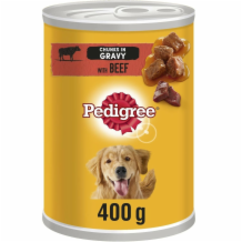 Pedigree Dog Tin With Beef In Gravy 12x400g