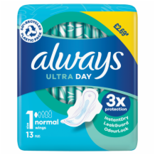 Always Ultra Normal Plus Quat 4x13's