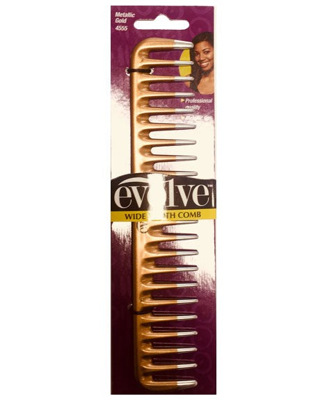 EVOLVE WIDE TEETH COMB 4555 Color metallic gold Hair Brushes and Combs Asetena Pa
