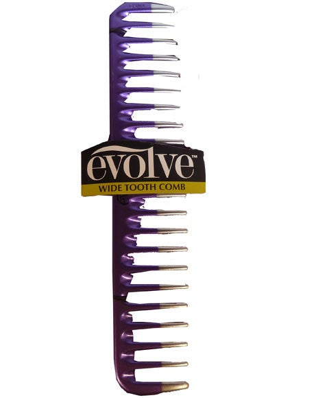 EVOLVE WIDE TEETH COMB METALLIC PURPLE 4552 Hair Brushes and Combs Asetena Pa