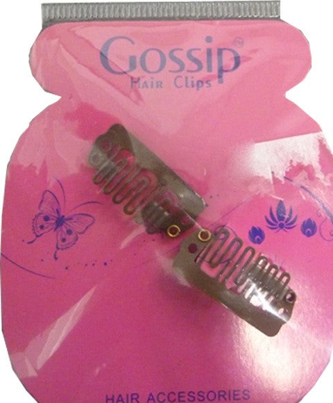 GOSSIP BROWN WEAVING CLIPS 2PCS Large Color Brown Extensions Accessories Asetena Pa