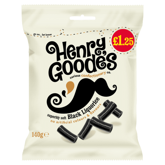 Henrys Goode Best Ever Liquorice 12x140g