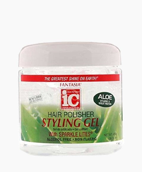 IC FANTASIA ALOE VITAMINS STYLING GEL WITH SPARKLE LITES JAR 454 g Color Aloe Vitamins Hair Styling Asetena Pa