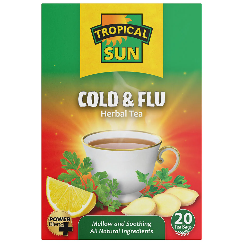 TROPICAL SUN TEA COLD 6 x 20S, Food & Beverage Asetena Pa Tropical Sun Cold & Flu Herbal Tea Power Blend All Natural Ingredients 6 x 20 Tea Bags