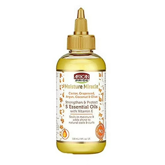 African Pride Moisture Miracle 5 Essential Oils with Vitamin E 4oz