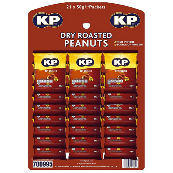 Kp Dry Roasted Peanuts Cards 21x50g