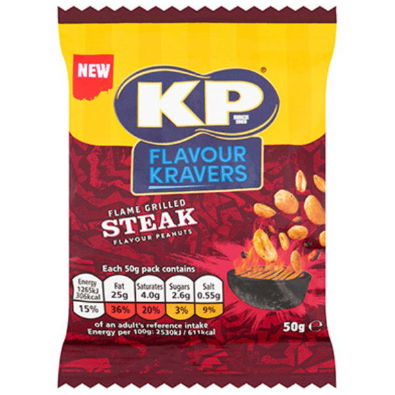 Kp Flavour Krav Flame Grill Steak Pnut Card 21x50g