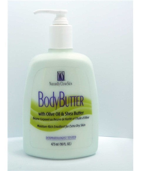 NATURALLY CLEAR SKIN BODY BUTTER WITH OLIVE OIL AND SHEA BUTTER PUMP LOTION 473 ml Skin Moisturizing Asetena Pa