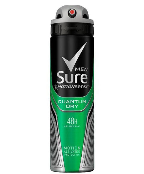 SURE MEN MOTION SENSE 48H QUANTUM DRY ANTI PERSPIRANT SPRAY 250 ml Body Care Asetena Pa