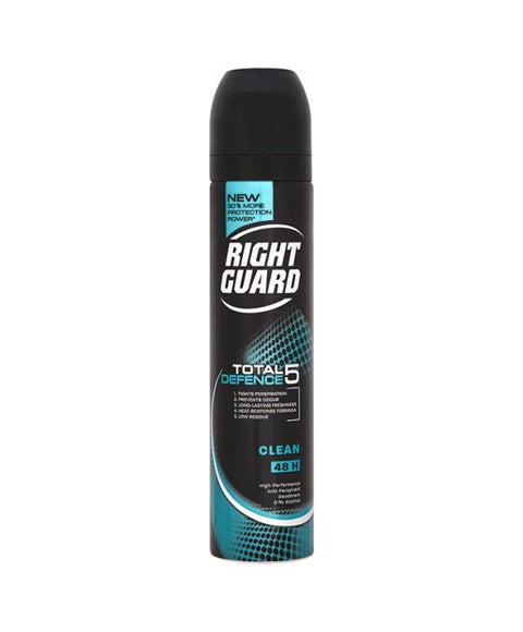 RIGHT GUARD TOTAL DEFENCE CLEAN ANTI PERSPIRANT 250 ml Body Care Asetena Pa