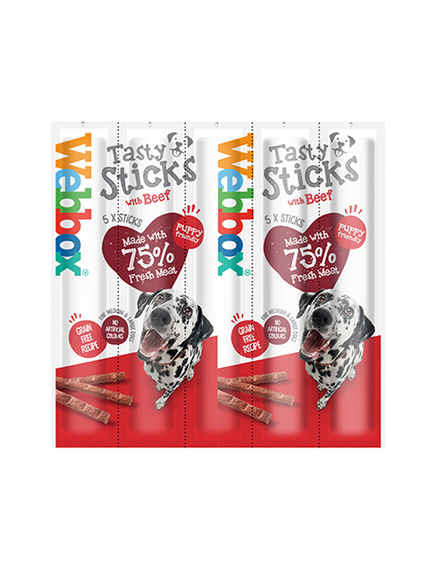 Webbox Dogs Delight Large Sticks Beef 18x5's