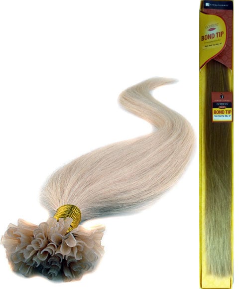 GODDESS REMI BOND TIP SILKY EXTENSIONS 18 Color 12/16/613 Tape In and Clip On Hair Extensions Asetena Pa