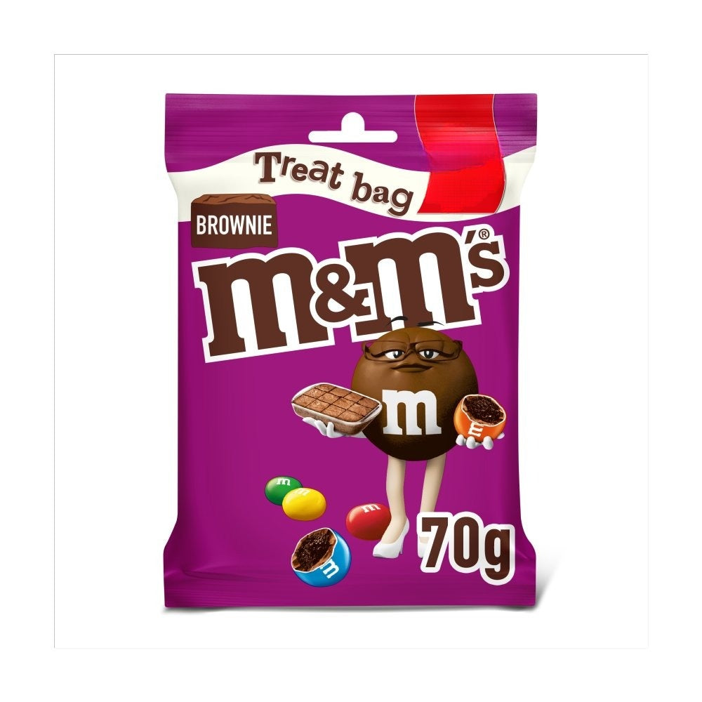 M&M's Brownie Bites Milk Chocolate Treat Bag 70g Biscuits Asetena Pa