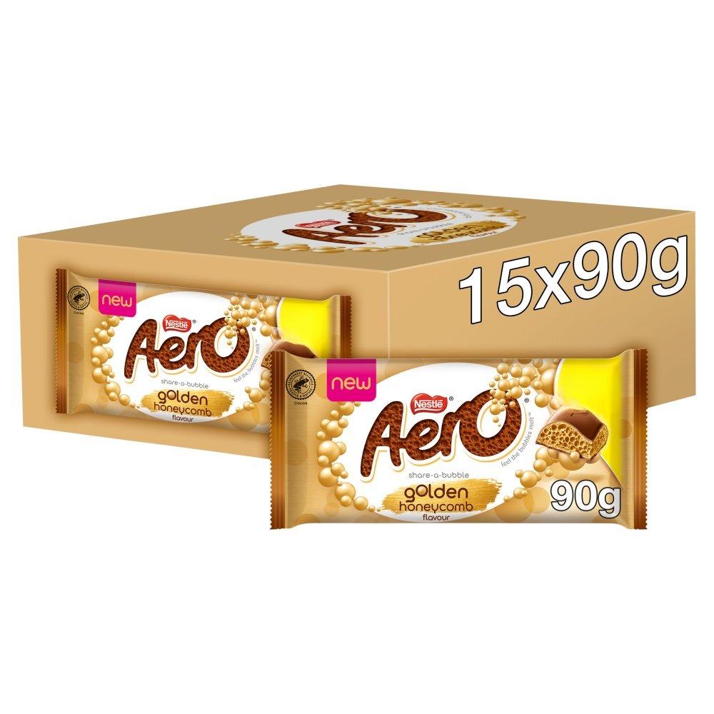 Aero Golden Honeycomb Chocolate Sharing Bar 90g