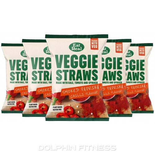 Eat Real Veggie Straws Smoked Paprika &chilli 10x110g