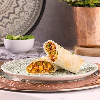 Vegan Curried Chickpea Wrap 12 x 175g Ready Meals Asetena Pa