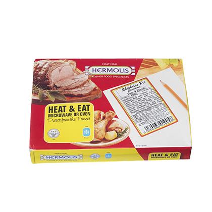 Hermolis Kosher Shepherd's Pie & Veg 10 x 370g Ready Meals Asetena Pa