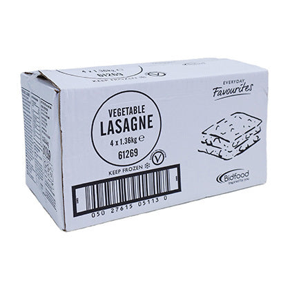Everyday Favourites Vegetable Lasagne 1.36kg 4 x 1.36kg Ready Meals Asetena Pa