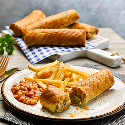 Unbaked 7 inch Sausage Roll 100g 48 x 100g Ready Meals Asetena Pa