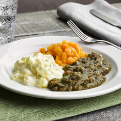 Simply Puree Level 6 Soft & Bite Sized Roast Lamb 12 x 380g Ready Meals Asetena Pa