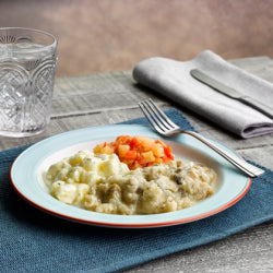 Simply Puree Level 6 Soft & Bite Sized Chicken Supreme 12 x 380g Ready Meals Asetena Pa