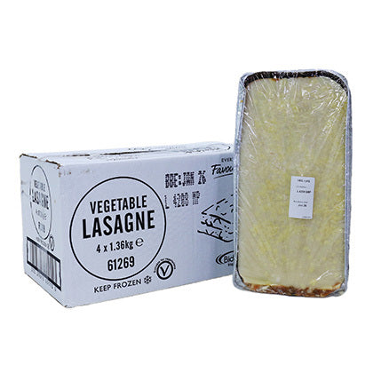 Everyday Favourites Vegetable Lasagne 1.36kg 4 x 1.36kg Ready Meals Asetena Pa