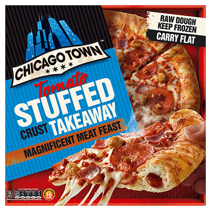 Chicago Town Stuffed Crust Magnificent Meat Feast Pizza 9 x 680g Ready Meals Asetena Pa