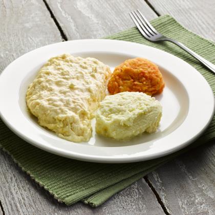 Simply Puree Level 5 Minced & Moist Macaroni Cheese 12 x 380g Ready Meals Asetena Pa