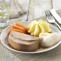 Simply Puree Level 4 Pureed Roast Beef With Mustard Mash 12 x 380g Ready Meals Asetena Pa