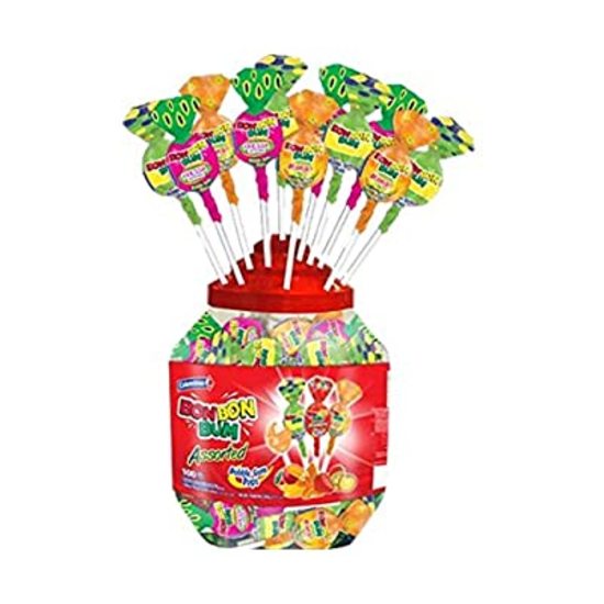 MASBon Bon Bum Assorted Lollypops Jar 100 Count-Fd
