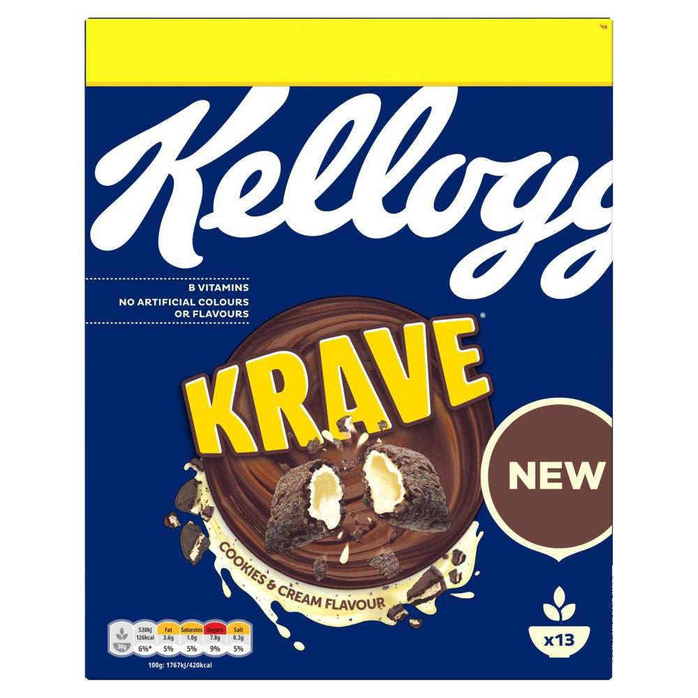 MASKellogg's Krave Cookies & Cream Cereal, 410g-Food