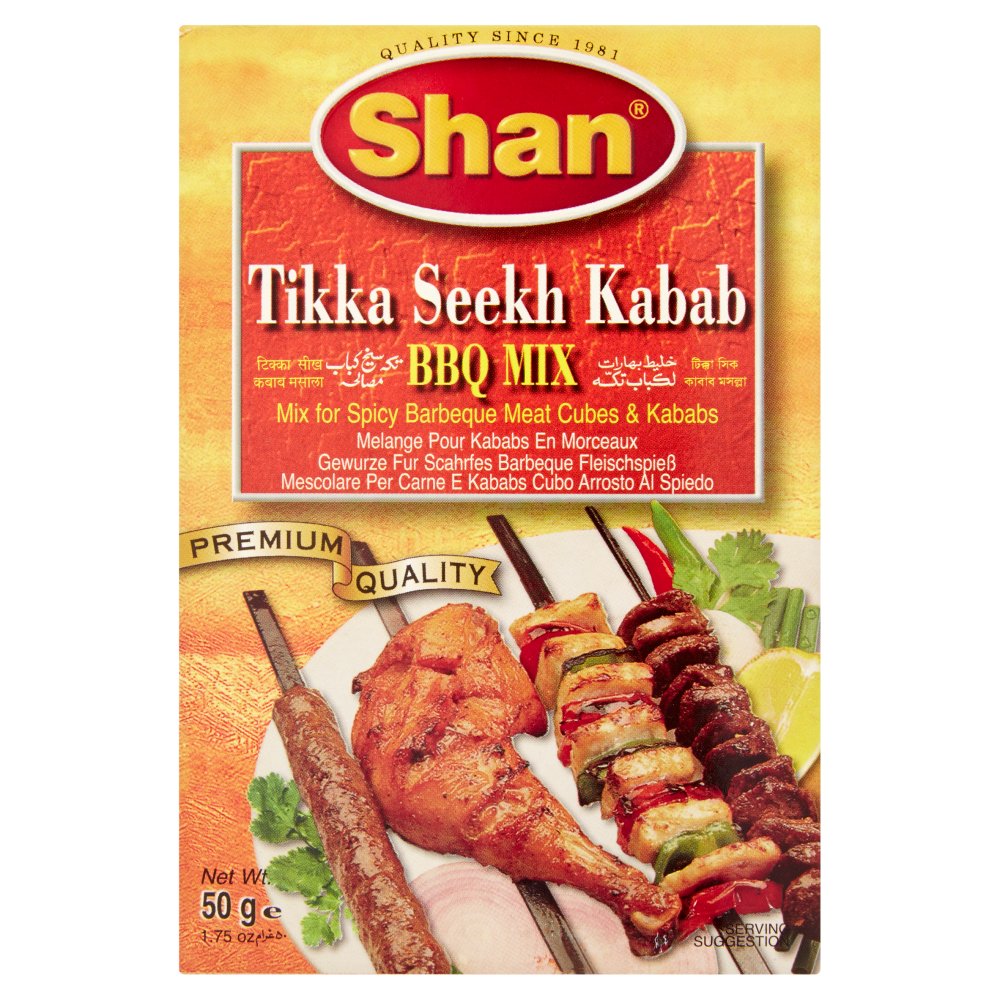 Shan Tikka Seekh Kabab BBQ Mix 50g-Food