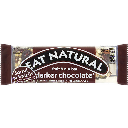 MASEat Natural Fruit & Nut Bar Darker Chocolate with Almonds and Apricots 45g-Food