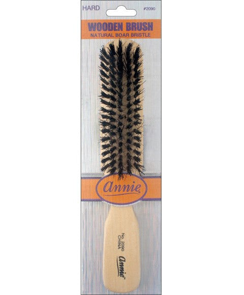 Annie Hard Natural Boar Bristle Wooden Brush 2090