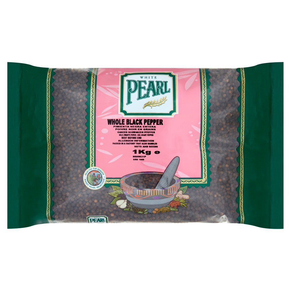 White Pearl Whole Black Pepper 1kg-Food
