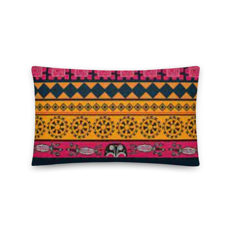 African Pillow Protector Cover Home Decor Rectangular African TRADITIONAL TRIBAL ELEMENTS WITH SHAPE Two Sides Printed Washable Pillowcase