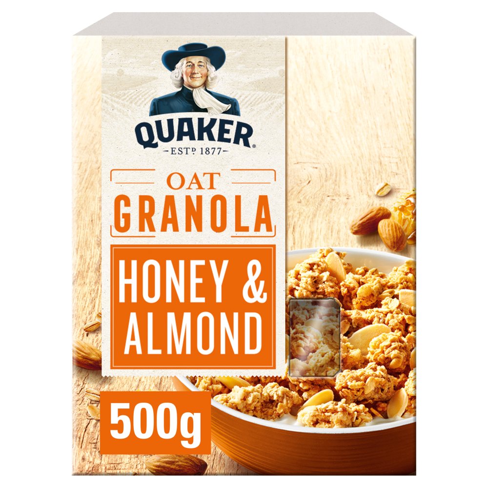 Quaker Oat Honey & Almond Granola 500g
