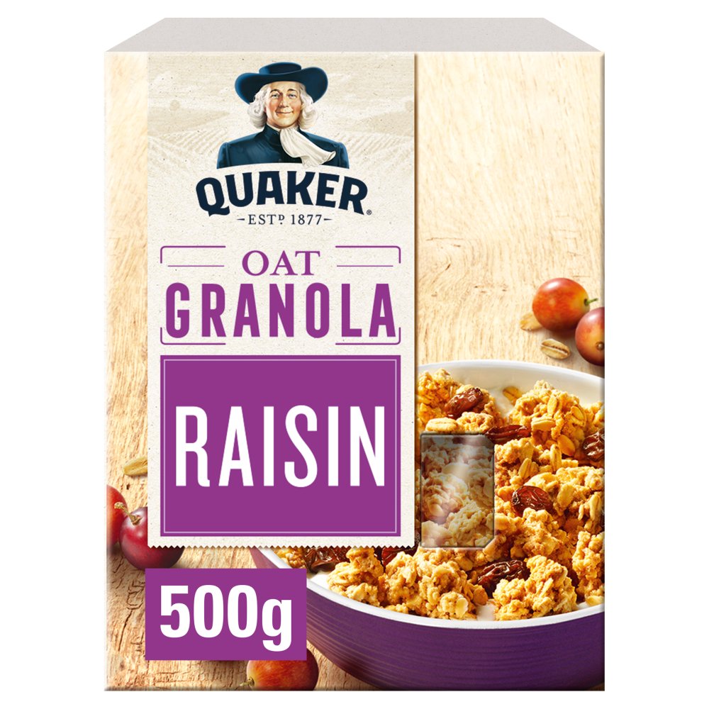 Quaker Oat Raisin Granola 500g