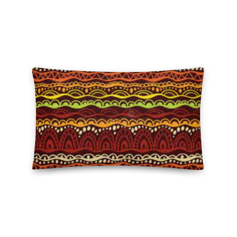 African Pillow Protector Cover Home Decor Rectangular African tribal Maroon green TRADITIONAL BACKGROUND WITH SHAPE OF TRIBAL ELEMENTS Two Sides Printed Machine Washable Pillowcase
