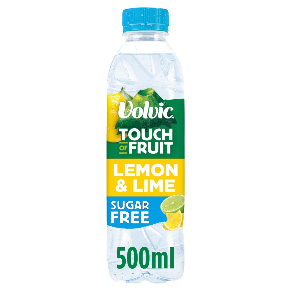 Volvic Touch of Fruit Sugar Free Lemon & Lime Natural Flavoured Water 500ml-Food