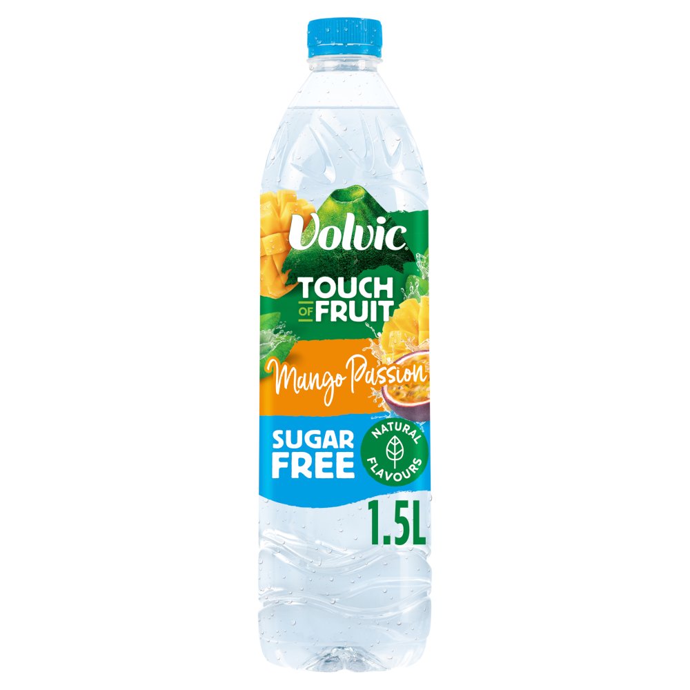 Volvic Touch of Fruit Sugar Free Mango Passion Natural Flavoured Water 1.5L-Food