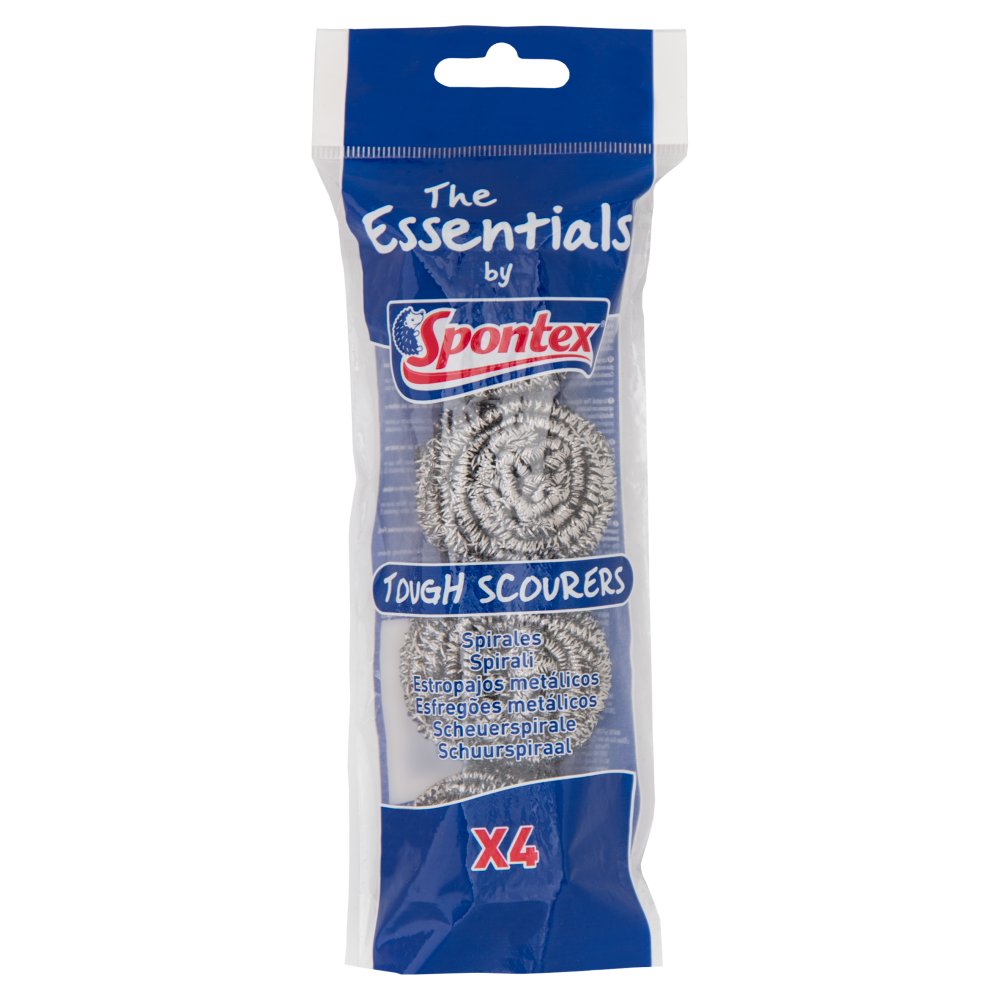 The Essentials by Spontex 4 Tough Scourers-Food