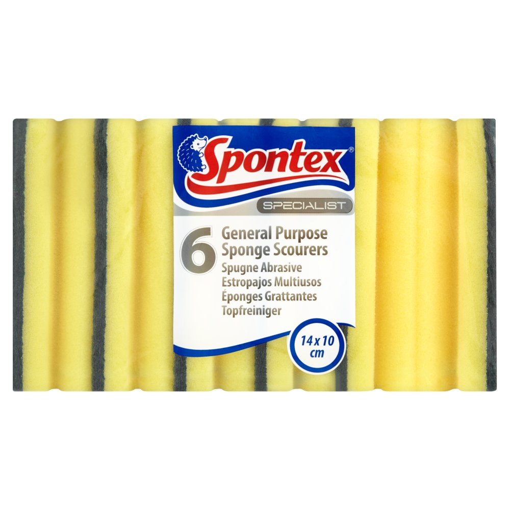 Spontex Specialist 6 Sponge Scourers-Food